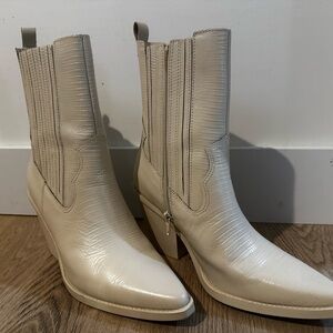 Off white Aldo cowboy style boots US 8